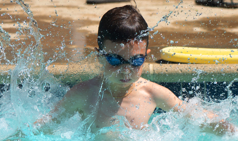 Outdoor Education - Young Boy Swimming